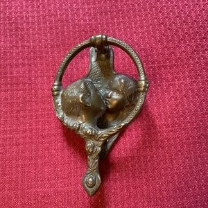 Kissing lover Vintage door knocker brass